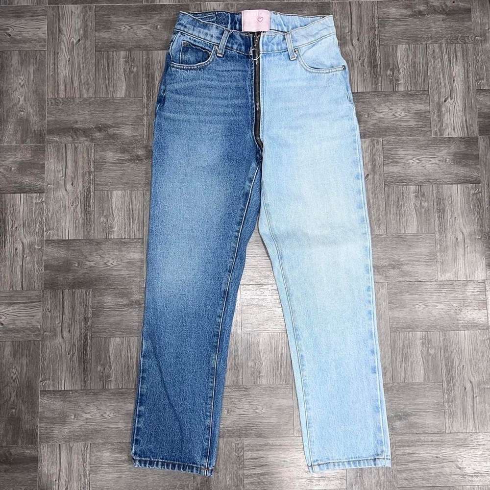 Revice Yin-Yang Two Tone Zipper Jeans Size 26